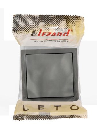 Выключатель 1-кл. ОП LETO платина LEZARD 752-3500-100