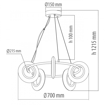 Подвесная люстра DeMarkt 632017005