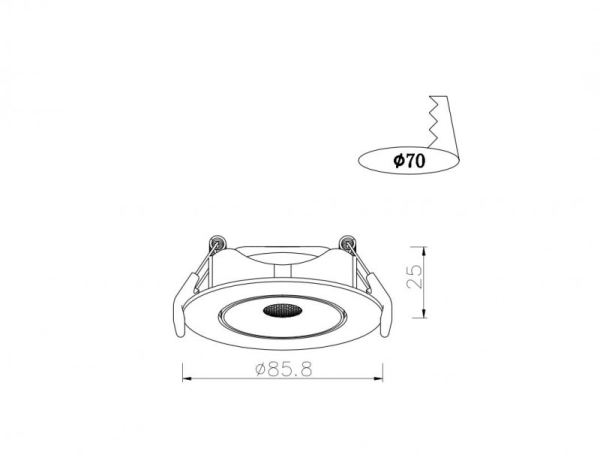 Встраиваемый светильник ARTE Lamp A4761PL-1WH