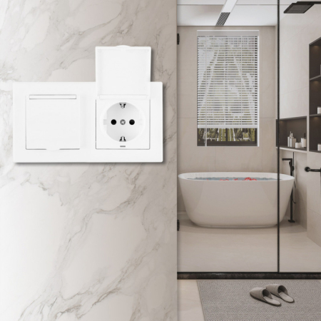 Розетка Arte Milano SET06-2-41-1x2 white