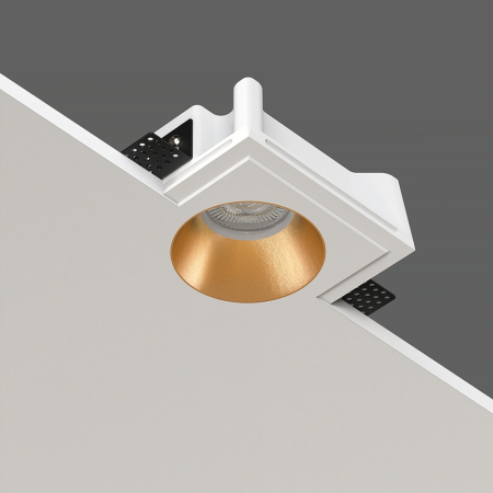 QUASAR 80 BRASS Встраиваемый потолочный гипсовый светильник