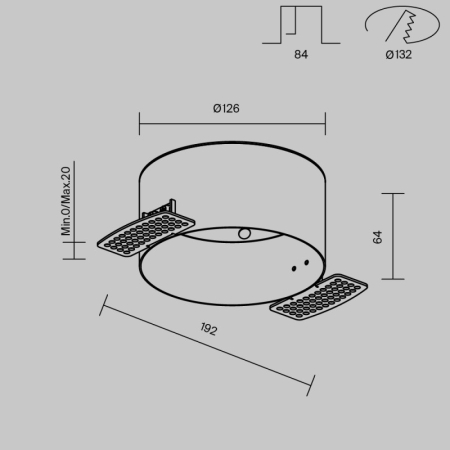 База встраиваемая Maytoni Technical DLA032-TRS12-W