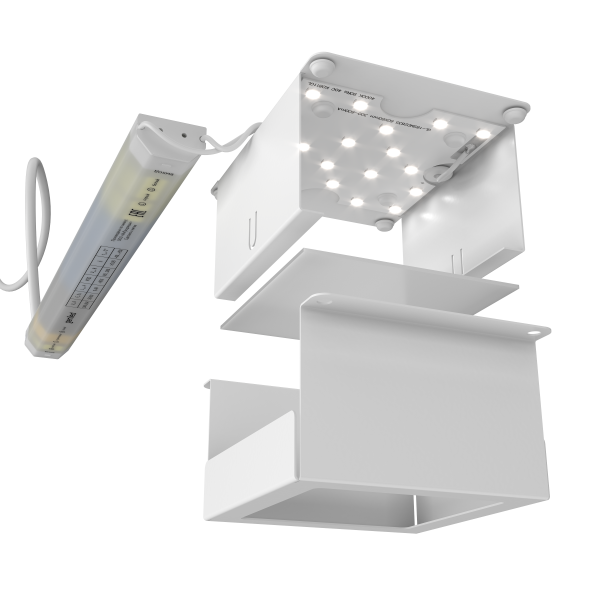 Комплект светильников Geniled Griliato Tetris Basic x7 для ячейки 75x75 35Вт 3000К Опал