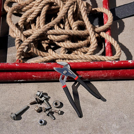 Клещи переставные 200мм никелированные, обливные рукоятки REXANT