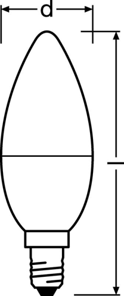 Лампа светодиодная LED Value LVCLB75 10SW/865 10Вт свеча матовая E14 230В 10х1 RU OSRAM 4058075579262