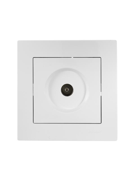 Розетка телевизионная проходная TV 1-м СП Vesna механизм бел. LEZARD 742-0288-129