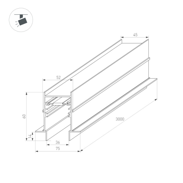 Шинопровод Arlight 034680