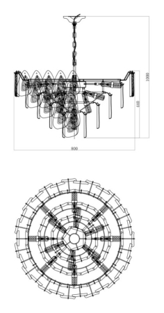 Подвесная люстра Fluorite FL1092-18P