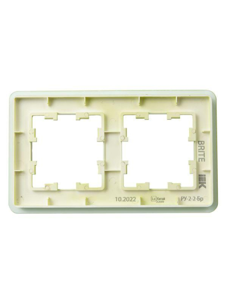 Рамка 2-м BRITE РУ-2-2-Бр стекло эко грин RE IEK BR-M22-G-41-K06