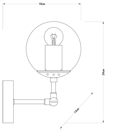 Бра ARTE Lamp A1664AP-1CC