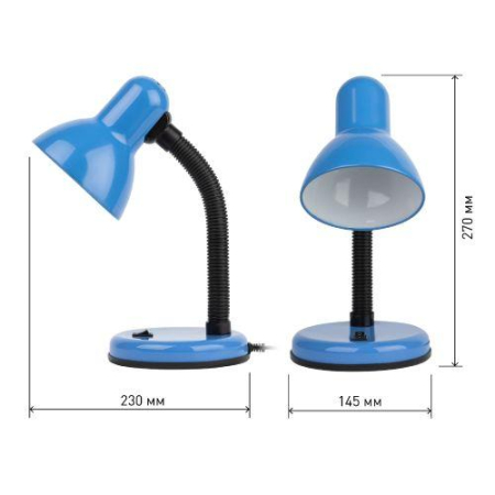 Светильник N-211-E27-40W-BU настол. син. ЭРА Б0035056