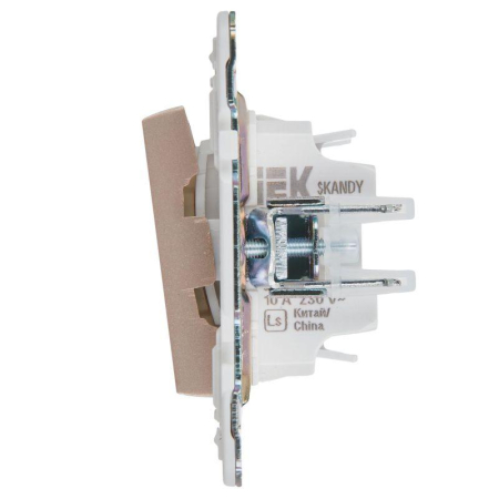 Выключатель жалюзи SKANDY 10А SK-V12Sa песочн. IEK SK-V15-0-10-K98