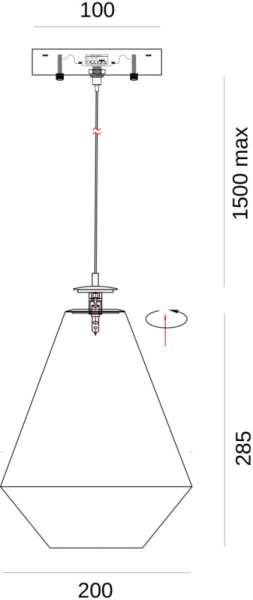 Подвесной светильник Fluorite FL1115-1P1