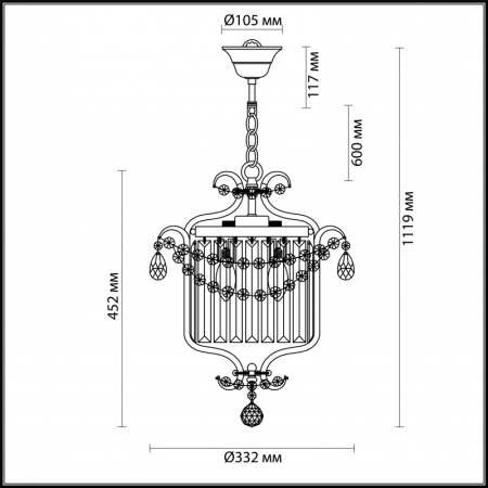 Подвесная люстра Odeon Light 4686/3