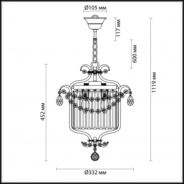 Подвесная люстра Odeon Light 4686/3