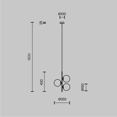 Подвесная люстра Maytoni MOD048PL-03G