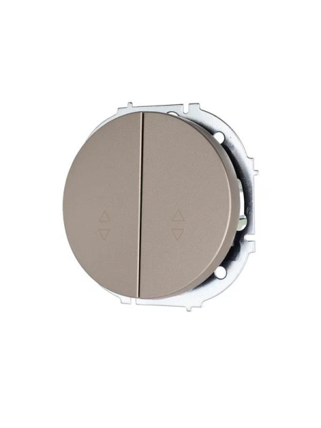 Выключатель проходной 2-кл. СП OSEN 10А IP20 механизм титан LEZARD 743-3788-106