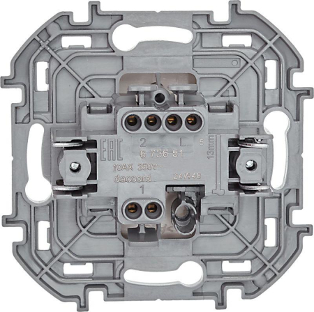 Переключатель 1-кл. Inspiria 10А IP20 250В 10AX механизм сл. кость IEK 673651