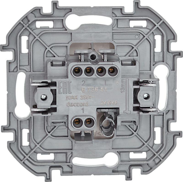 Переключатель 1-кл. Inspiria 10А IP20 250В 10AX механизм сл. кость IEK 673651