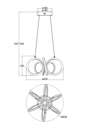 Подвесная люстра Freya FR6047PL-L120W