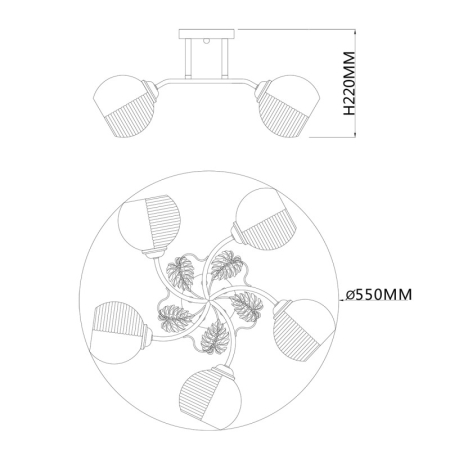 Накладная люстра Escada 1119/5PL