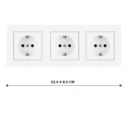 Розетка Arte Milano SET06-3-40-1x3 white