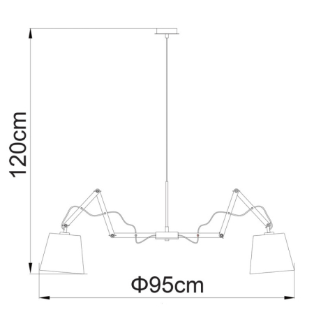 Люстра на штанге ARTE Lamp A5700LM-8BK