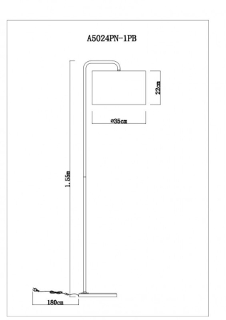 Торшер ARTE Lamp A5024PN-1PB