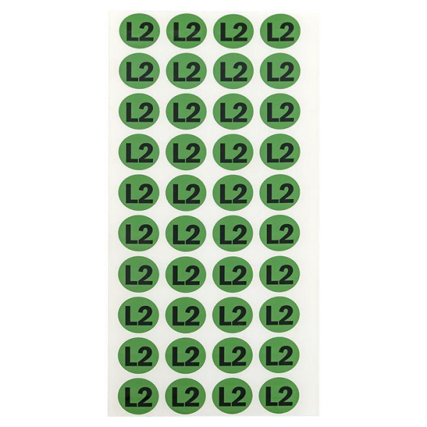 Наклейка "L2" d20мм PROxima EKF an-2-15-1