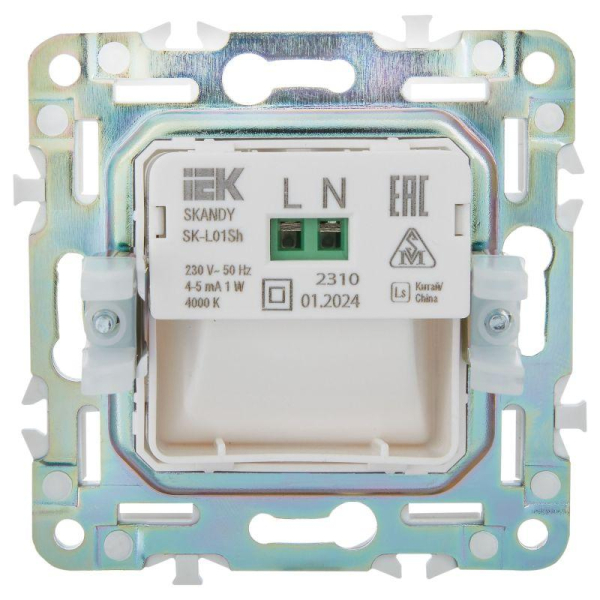Подсветка светодиодная SKANDY встраив. SK-L01Sh шампань IEK SK-FL20-K37