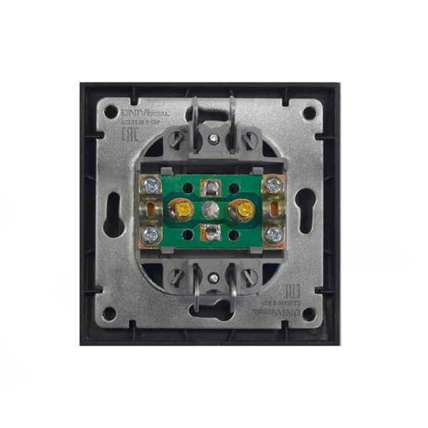 Розетка телевизионная TV 1-м СП Бриллиант в сборе графит Universal 7947571-Gr