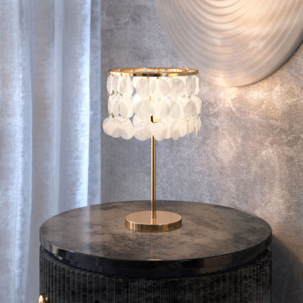 Настольная лампа Eurosvet 208101 латунь/перламутр