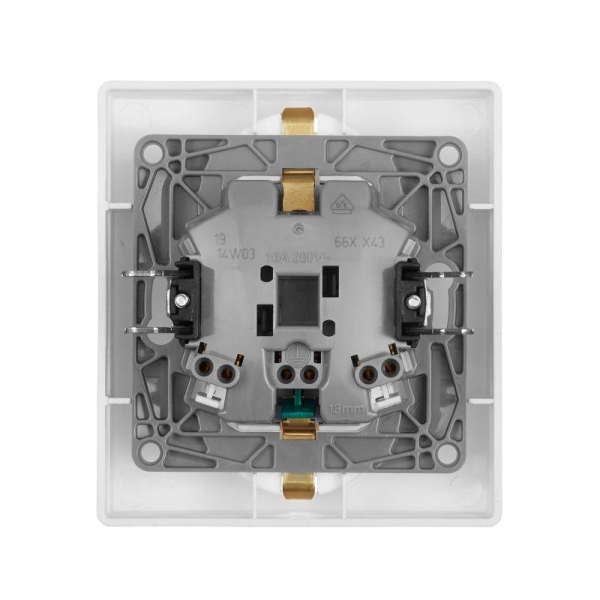 Розетка Inspiria 16А 250В 2х2P+E защ. шторки безвинт. зажимы бел. IEK 673755