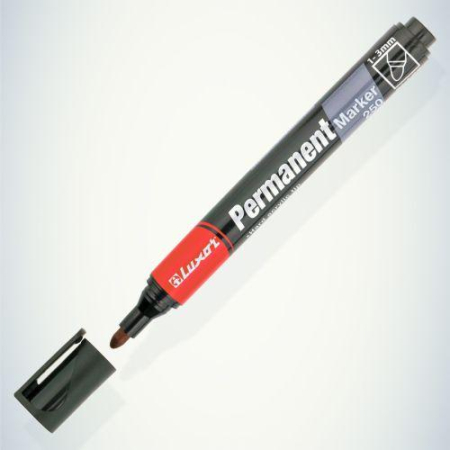 Маркер перманентный пулевидный 1-3мм черн. Luxor Б0048246