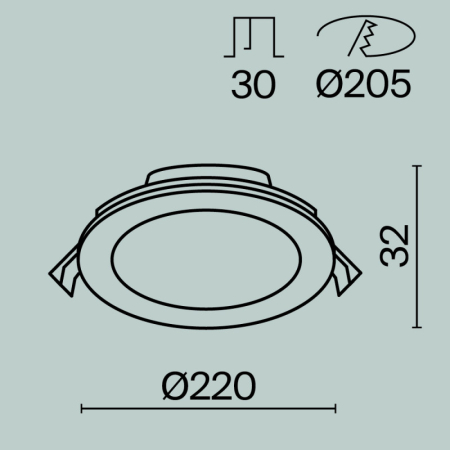 Влагозащищенный светильник Maytoni Technical DL017-6-L18W3-4-6K