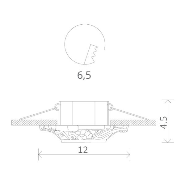 Встраиваемый светильник ARTE Lamp A5285PL-1WG