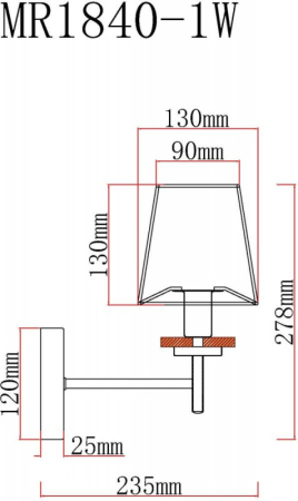 Бра MyFar MR1840-1W