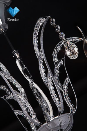 Подвесная люстра Eurosvet 10047/5 хром/прозрачный хрусталь Strotskis