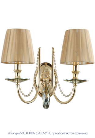 Crystal Lux Бра Crystal Lux VICTORIA AP2 GOLD/AMBER