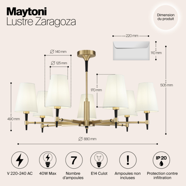 Люстра на штанге Maytoni H001CL-07BS