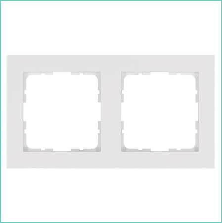 Рамка 2-м G-Classic бел. глянцевый Jasmart G1002W