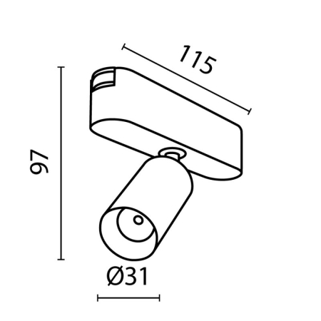 Светильник на шине Maytoni Technical TR103-1-5W4K-M-B