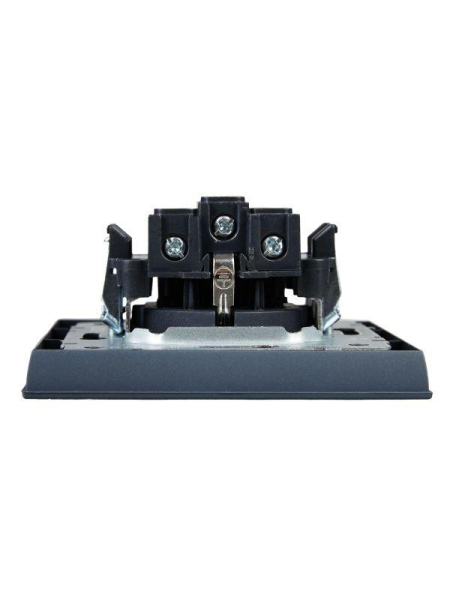 Розетка СП BRITE РСР14-1-0-БрМ 16А в сборе с заземл. защ. шторки маренго IEK BR-R14-16-K35-F