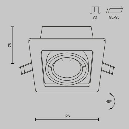Встраиваемый светильник Maytoni Technical DL008-2-01-B
