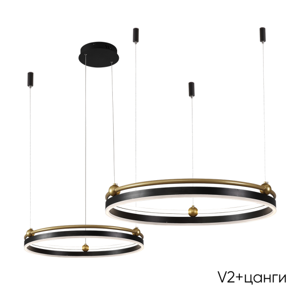 Crystal Lux Люстра Crystal Lux FERNANDO SP123W LED  BLACK/GOLD