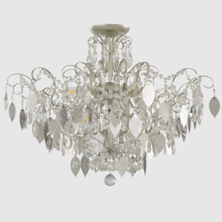Crystal Lux Светильник потолочный Crystal Lux ESMIRALDA PL9 SILVER