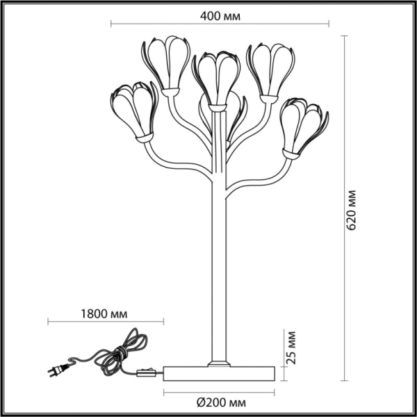 Настольная лампа Odeon Light 5090/6T