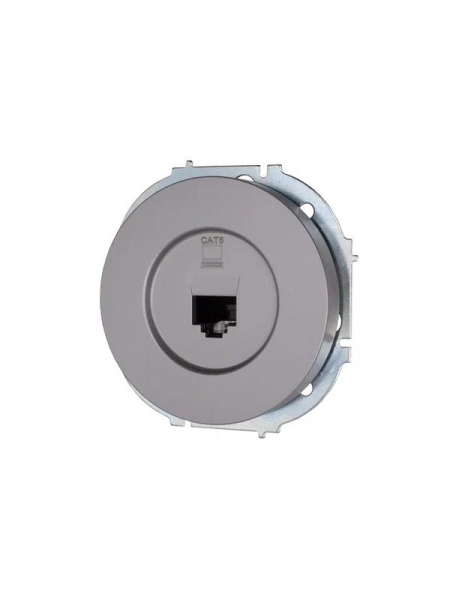 Розетка компьютерная СП OSEN RJ45 кат.6 механизм сер. матов. LEZARD 743-7488-140