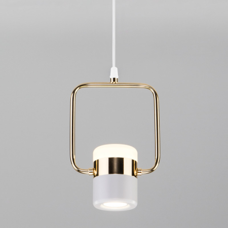 Подвесной светильник Eurosvet 50165/1 LED золото/белый