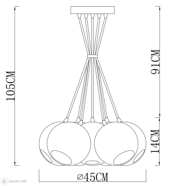 Подвесная люстра ARTE Lamp A8072SP-7CC